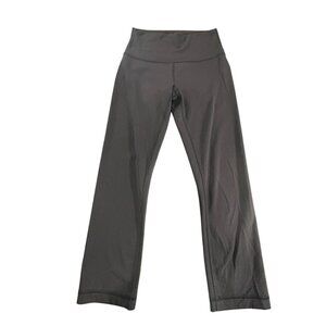 Lululemon Womens Black High-Waist Yoga Crop Pants Size 6 Stretchy Activewear